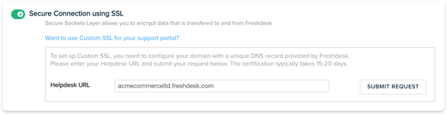Custom SSL certififcates