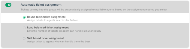 Round robin ticket assignment 