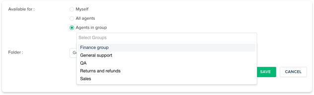 Canned response repository 