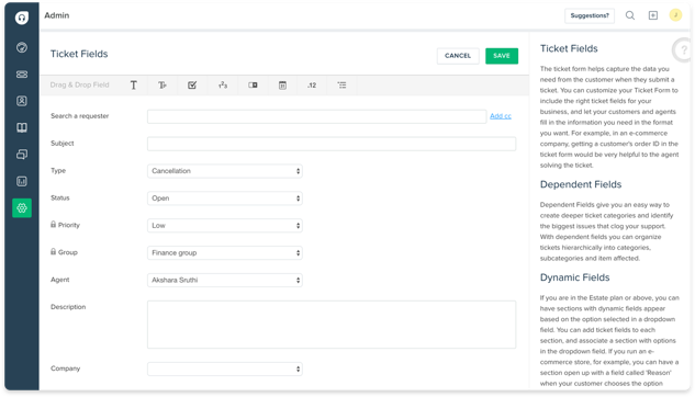 Capture relevant customer information