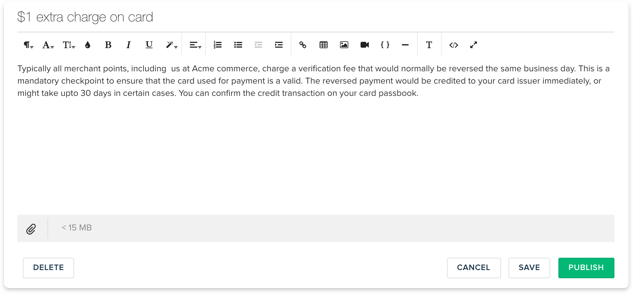Curate the best content using knowledgebase editor 