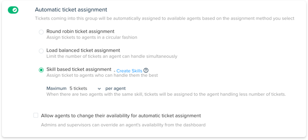 Skill based ticket routing 