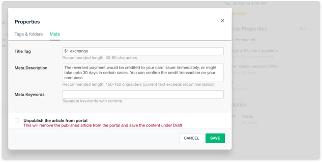 SEO optimize your knowledge base articles