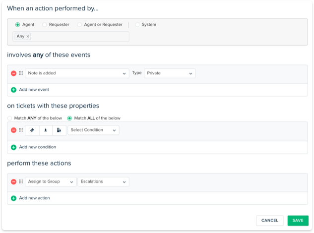 Create rules, SLAs & automation for support on social 