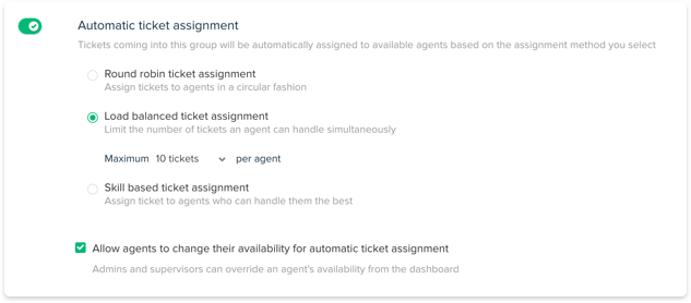 Load balance ticket assignment