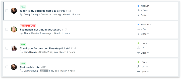 Priotize and track customer issues