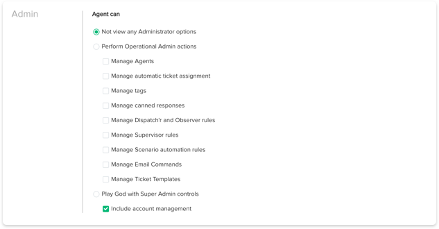 Agent privilege selector