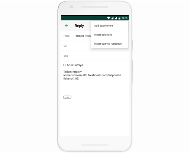 Inserting a solution article