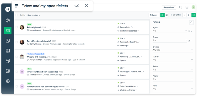 Streamline work with ticket views