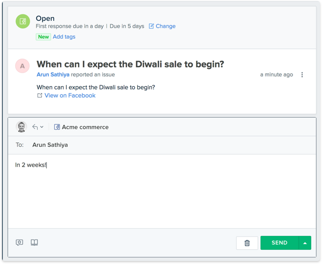 Support on all social media in one place